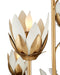 Currey and Company - 9000-1358 - 15 Light Chandelier - Star Magnolia - Antique Brass/White/Clear