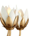 Currey and Company - 9000-1359 - Ten Light Chandelier - Star Magnolia - Antique Brass/White/Clear