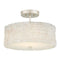 Currey and Company - 9000-1361 - Three Light Semi-Flush Mount - Florecitas - Clear/Nickel