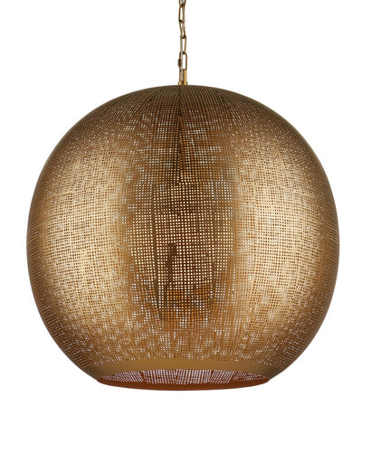 Buckram One Light Pendant Antique Brass