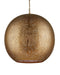 Currey and Company - 9000-1363 - One Light Pendant - Buckram - Antique Brass