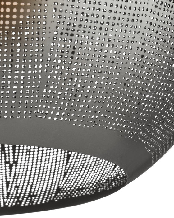 Currey and Company - 9000-1364 - One Light Pendant - Buckram - Black Nickel
