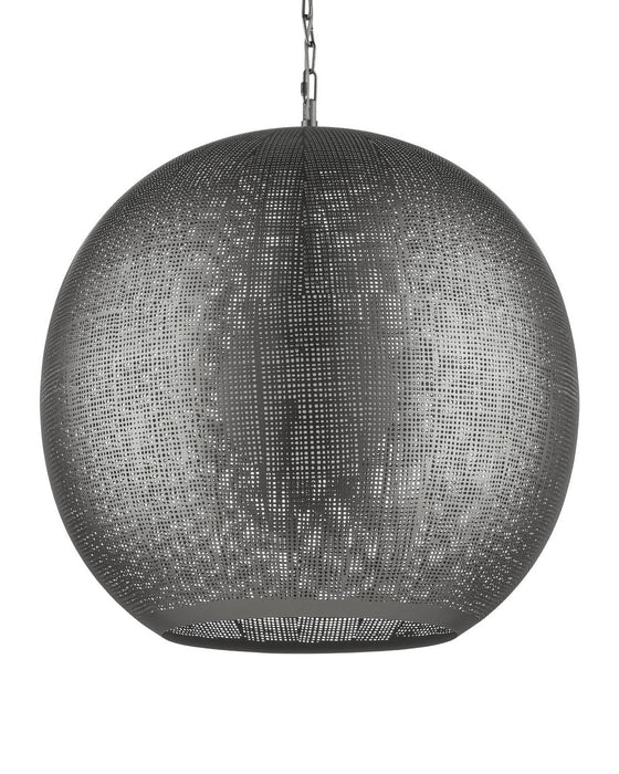 Currey and Company - 9000-1364 - One Light Pendant - Buckram - Black Nickel