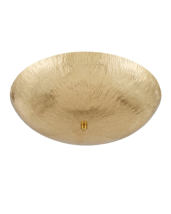 Currey and Company - 9000-1365 - Three Light Semi-Flush Mount - Origo - Brass