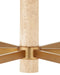Currey and Company - 9000-1369 - Six Light Chandelier - Marcelo - Natural/Antique Brass/White