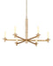 Currey and Company - 9000-1369 - Six Light Chandelier - Marcelo - Natural/Antique Brass/White