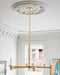 Currey and Company - 9000-1369 - Six Light Chandelier - Marcelo - Natural/Antique Brass/White