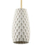 Currey and Company - 9000-1370 - One Light Pendant - Tessitura - White/Brass