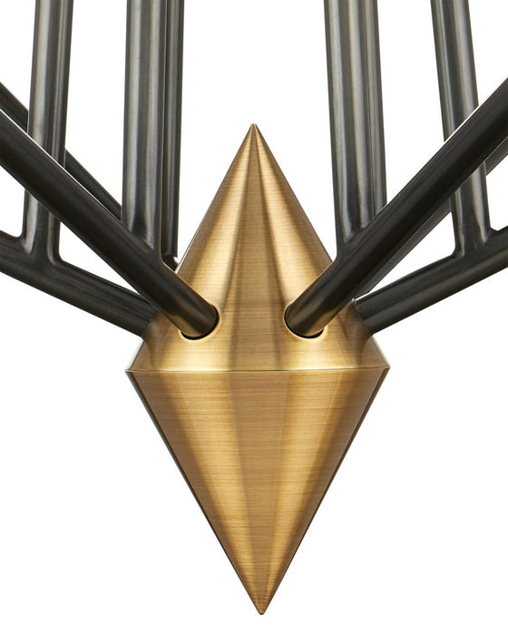 Currey and Company - 9000-1371 - LED Chandelier - Hennin - Polished Antique Brass/Oil Rubbed Bronze