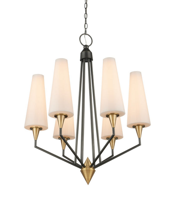 Currey and Company - 9000-1371 - LED Chandelier - Hennin - Polished Antique Brass/Oil Rubbed Bronze