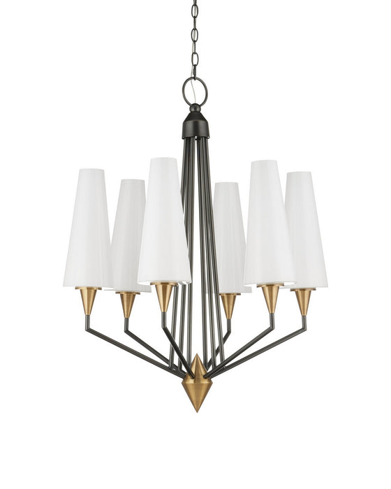 Currey and Company - 9000-1371 - LED Chandelier - Hennin - Polished Antique Brass/Oil Rubbed Bronze