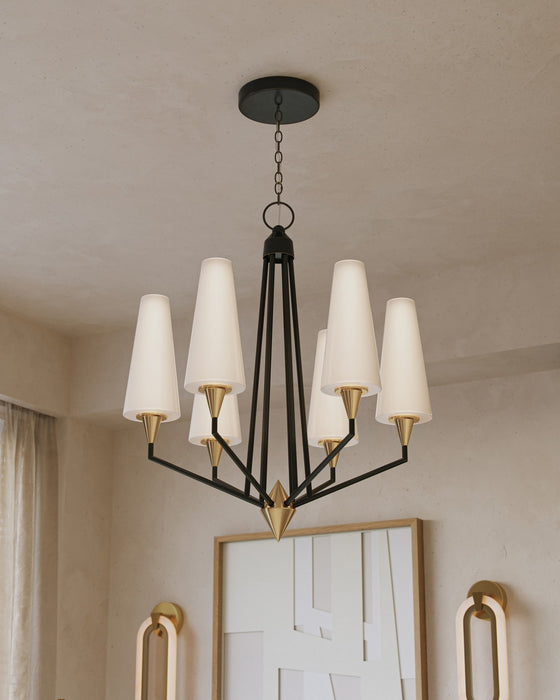 Currey and Company - 9000-1371 - LED Chandelier - Hennin - Polished Antique Brass/Oil Rubbed Bronze