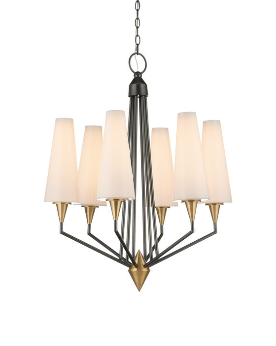 Currey and Company - 9000-1371 - LED Chandelier - Hennin - Polished Antique Brass/Oil Rubbed Bronze