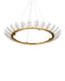 Currey and Company - 9000-1372 - LED Chandelier - Oakwreath - Polished Antique Brass/Clear