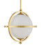 Currey and Company - 9000-1373 - One Light Pendant - Astral - White/Brass
