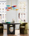 Currey and Company - 9000-1374 - Nine Light Chandelier - Veneto - Blue/Yellow/Red/Polished Brass
