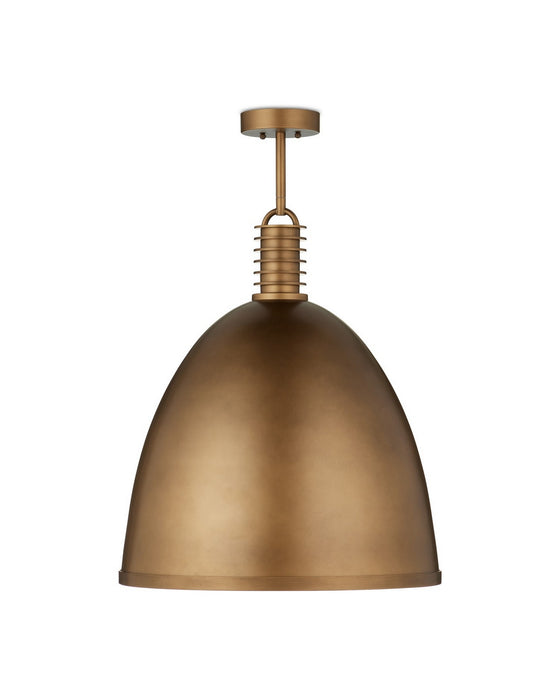 Currey and Company - 9000-1377 - LED Pendant - Cupola - Antique Brass/White