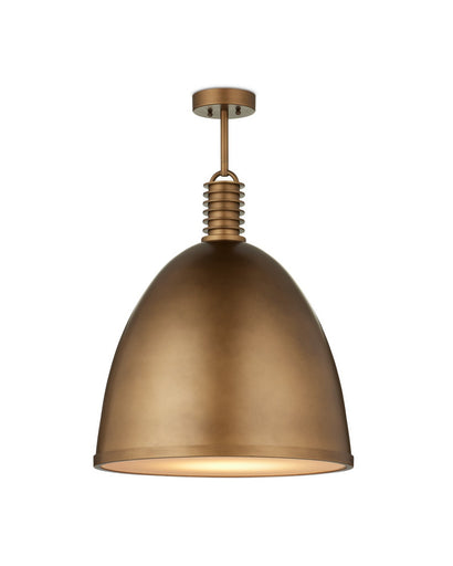 Cupola LED Pendant Antique Brass/White