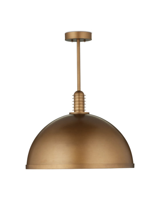 Currey and Company - 9000-1378 - LED Pendant - Cupola - Antique Brass/White