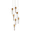 Currey and Company - 9000-1381 - Seven Light Pendant - Cannula - Vintage Brass/White/Silver