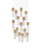 Currey and Company - 9000-1382 - 15 Light Pendant - Cannula - Vintage Brass/White/Silver