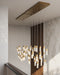 Currey and Company - 9000-1384 - 30 Light Pendant - Cannula - Vintage Brass/White/Silver