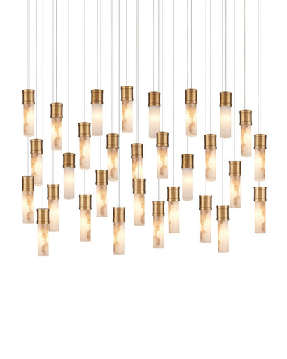Cannula 30 Light Pendant Vintage Brass/White/Silver