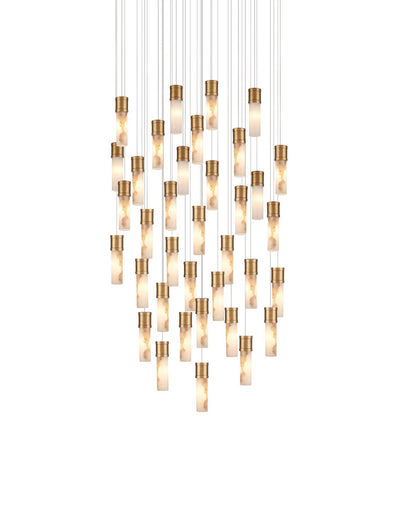 Cannula 36 Light Pendant Vintage Brass/White/Silver