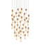 Currey and Company - 9000-1385 - 36 Light Pendant - Cannula - Vintage Brass/White/Silver