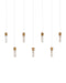 Currey and Company - 9000-1386 - Seven Light Pendant - Cannula - Vintage Brass/White/Silver
