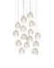 Currey and Company - 9000-1390 - 15 Light Pendant - Banyan - Antique Brass/Clear/Silver