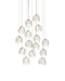 Currey and Company - 9000-1390 - 15 Light Pendant - Banyan - Antique Brass/Clear/Silver