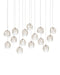 Currey and Company - 9000-1391 - 15 Light Pendant - Banyan - Antique Brass/Clear/Silver