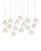 Currey and Company - 9000-1391 - 15 Light Pendant - Banyan - Antique Brass/Clear/Silver