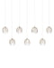 Currey and Company - 9000-1394 - Seven Light Pendant - Banyan - Antique Brass/Clear/Silver