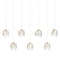Currey and Company - 9000-1394 - Seven Light Pendant - Banyan - Antique Brass/Clear/Silver