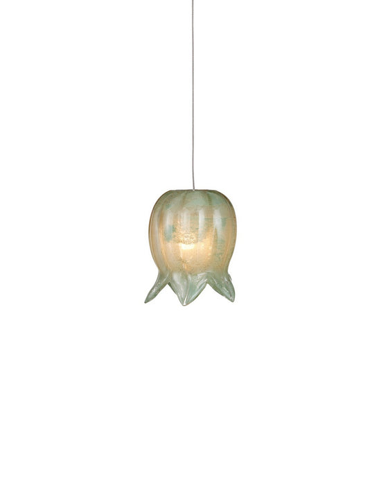 Currey and Company - 9000-1395 - One Light Pendant - Polpo - Green/Silver