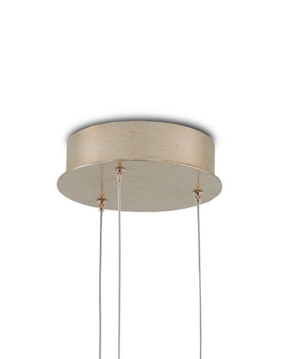Currey and Company - 9000-1396 - Three Light Pendant - Polpo - Green/Silver