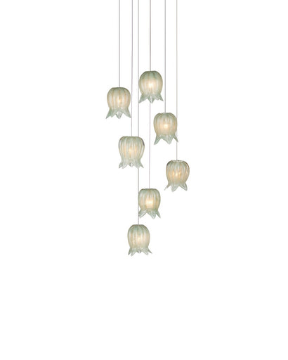 Polpo Seven Light Pendant Green/Silver