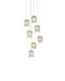 Currey and Company - 9000-1397 - Seven Light Pendant - Polpo - Green/Silver