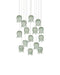 Currey and Company - 9000-1398 - 15 Light Pendant - Polpo - Green/Silver