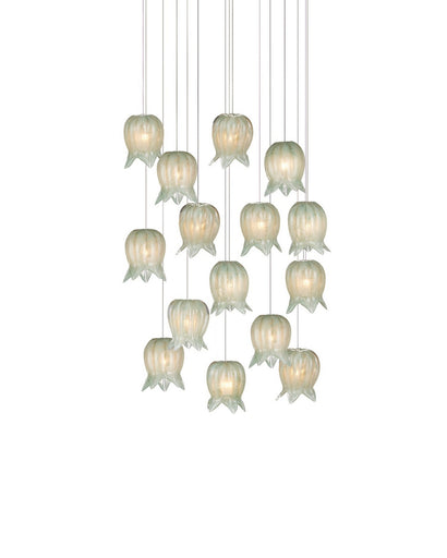 Polpo 15 Light Pendant Green/Silver