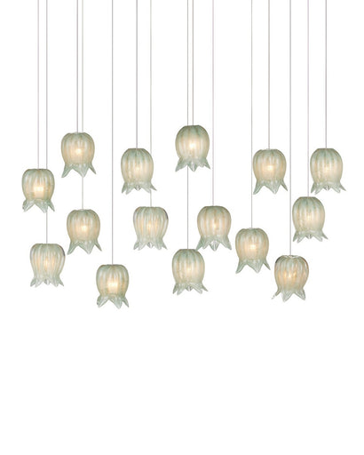 Polpo 15 Light Pendant Green/Silver