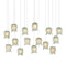 Currey and Company - 9000-1399 - 15 Light Pendant - Polpo - Green/Silver