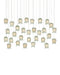 Currey and Company - 9000-1400 - 30 Light Pendant - Polpo - Green/Silver