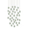 Currey and Company - 9000-1401 - 36 Light Pendant - Polpo - Green/Silver