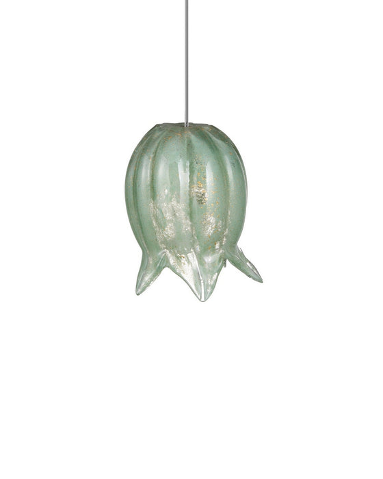 Currey and Company - 9000-1402 - Seven Light Pendant - Polpo - Green/Silver