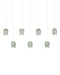 Currey and Company - 9000-1402 - Seven Light Pendant - Polpo - Green/Silver