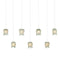 Currey and Company - 9000-1402 - Seven Light Pendant - Polpo - Green/Silver