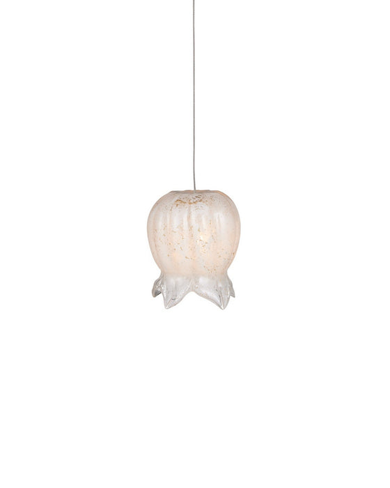 Currey and Company - 9000-1403 - One Light Pendant - Polpo - White/Silver